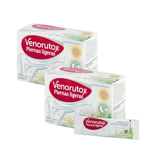 Venorutox «Ελαφριά Πόδια» Πορτοκάλι-Λεμόνι, 2X20 φακελάκια 