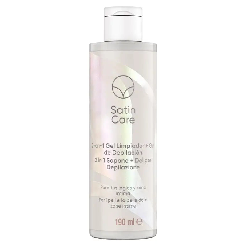 Venus Satin Care 2 σε 1 τζελ καθαρισμού + αποτρίχωσης ευαίσθητων περιοχών, 190 ml