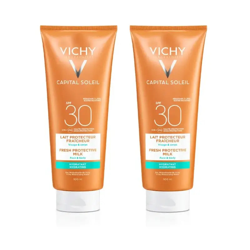Vichy Capital Soleil Ενυδατικό Προστατευτικό Γαλάκτωμα για Όλη την Οικογένεια SPF 30, 2X300 ml 