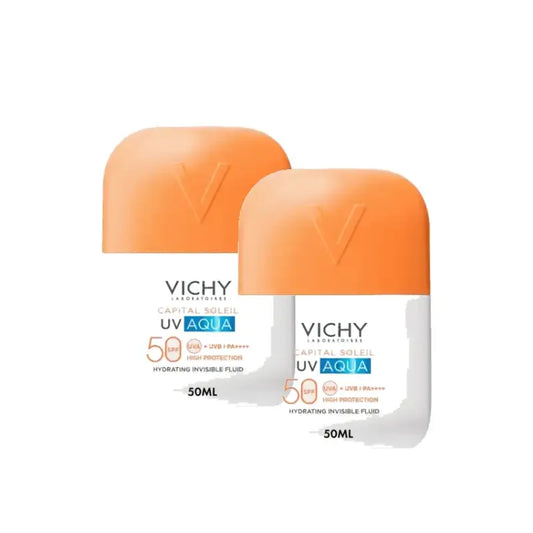 Vichy Capital Soleil UV Aqua Αόρατο Υγρό SPF50 50 ml, συσκευασία 2 τεμαχίων