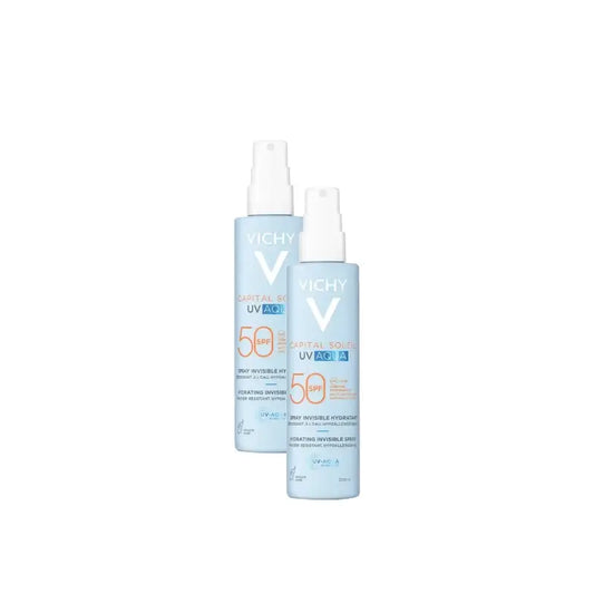 Vichy Capital Soleil UV Aqua Spray Invisible SPF50 200 ml, συσκευασία 2 τεμαχίων