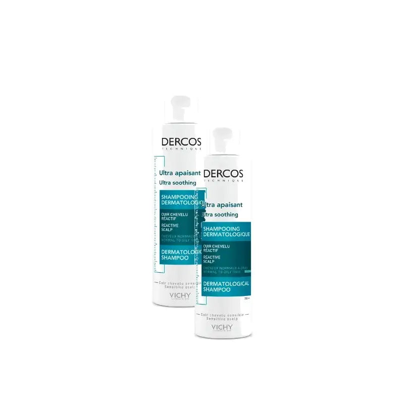 Vichy Dercos Σαμπουάν Ultra Calmante 200 ml, συσκευασία 2 τεμαχίων