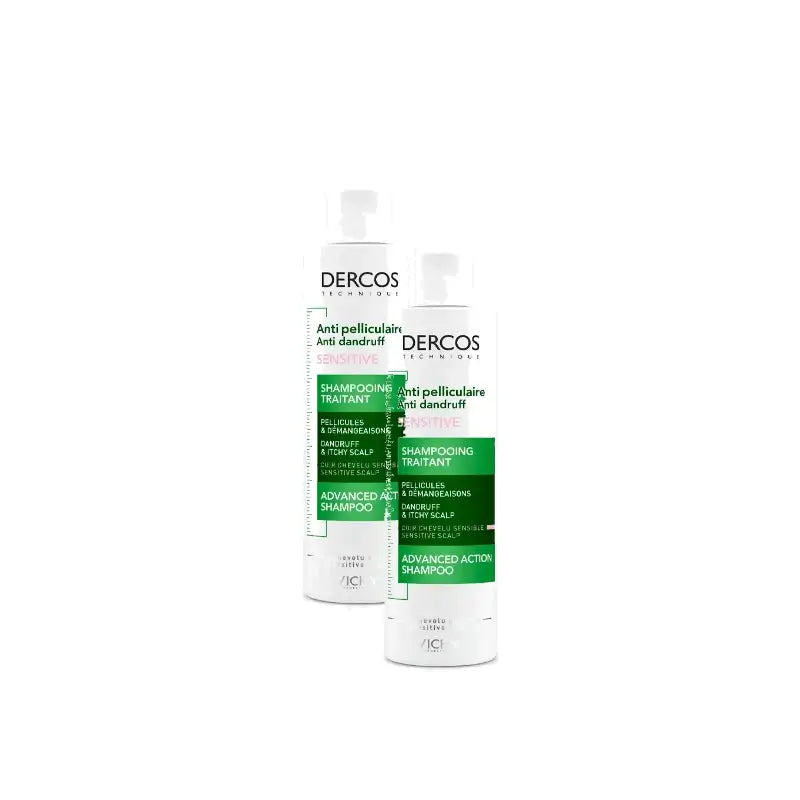 Vichy Dercos Technique Σαμπουάν κατά της πιτυρίδας για ευαίσθητο τριχωτό 200 ml, συσκευασία 2 τεμαχίων