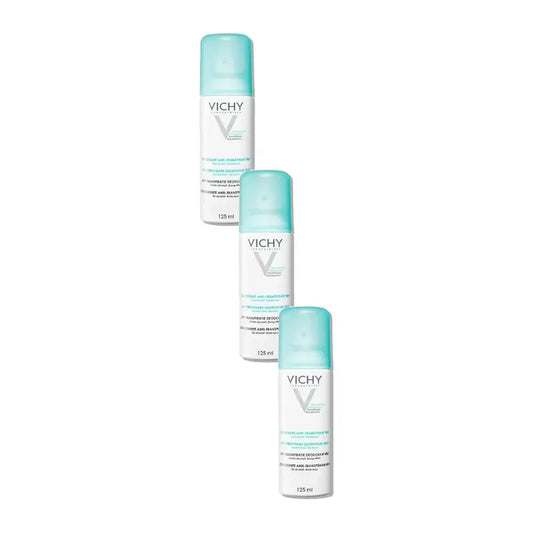 Vichy Αποσμητικό-Αντιιδρωτικό 48 ωρών σε σπρέι 125 ml, συσκευασία 3 τεμαχίων