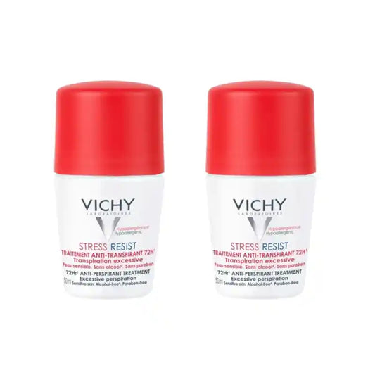 Vichy Αποσμητικό Stress Resist Εντατική Αντιιδρωτική Θεραπεία 72 Ωρών Roll-On, 2X50 ml 
