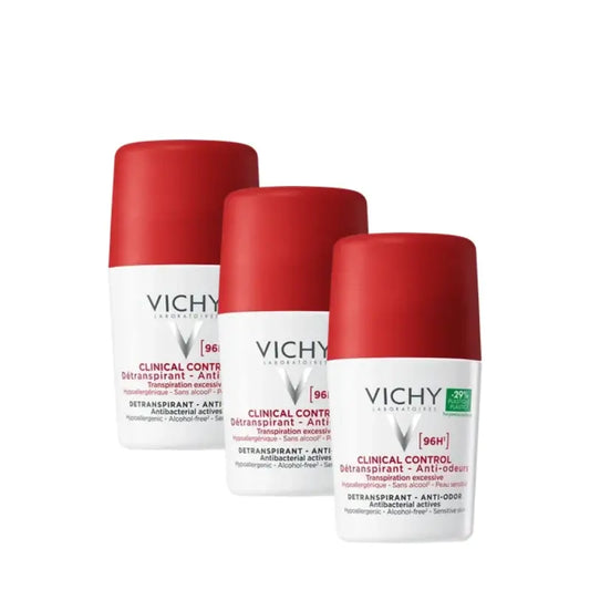 Vichy Αποσμητικό Clinical Control 96H, συσκευασία 3 τεμαχίων