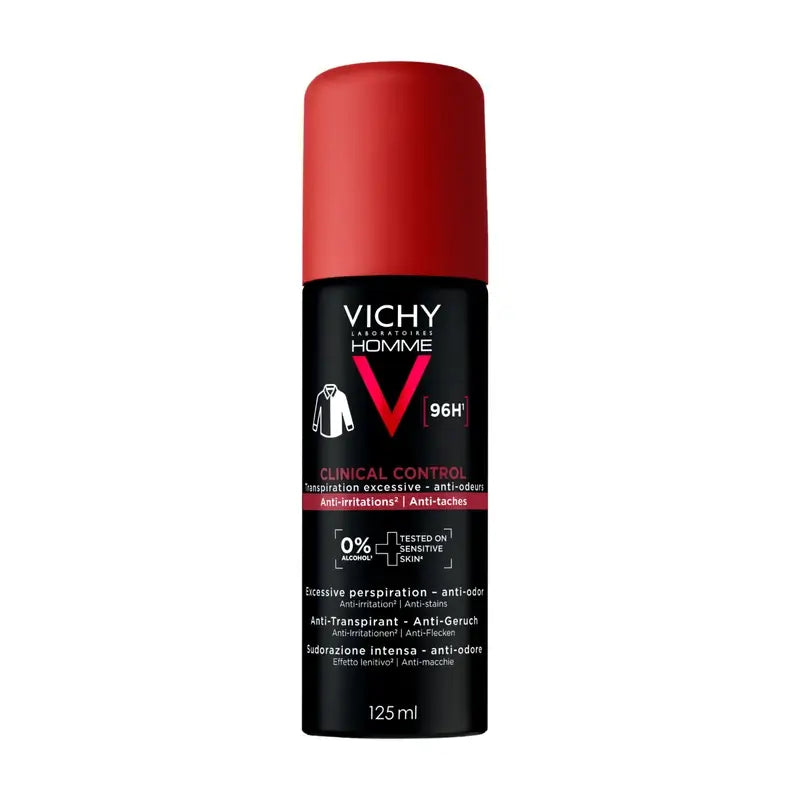 Vichy Homme Clinical Control 96h Αντιιδρωτικό Σπρέι, 125 ml