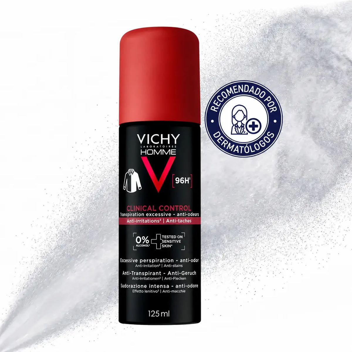 Vichy Homme Clinical Control 96h Αντιιδρωτικό Σπρέι, 125 ml