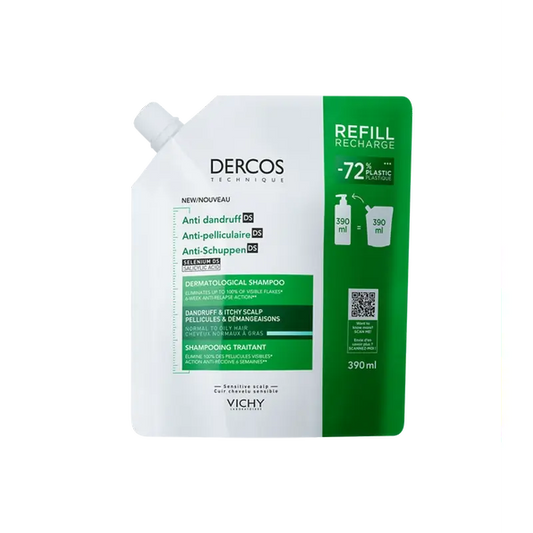 Vichy Dercos Technique Σαμπουάν Ecorefill κατά της λιπαρής πιτυρίδας, 390 ml