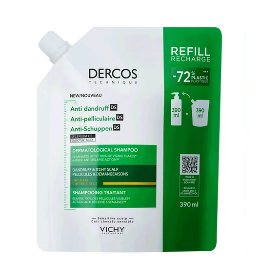Vichy Dercos Technique Σαμπουάν Ecorefill κατά της ξηρής πιτυρίδας