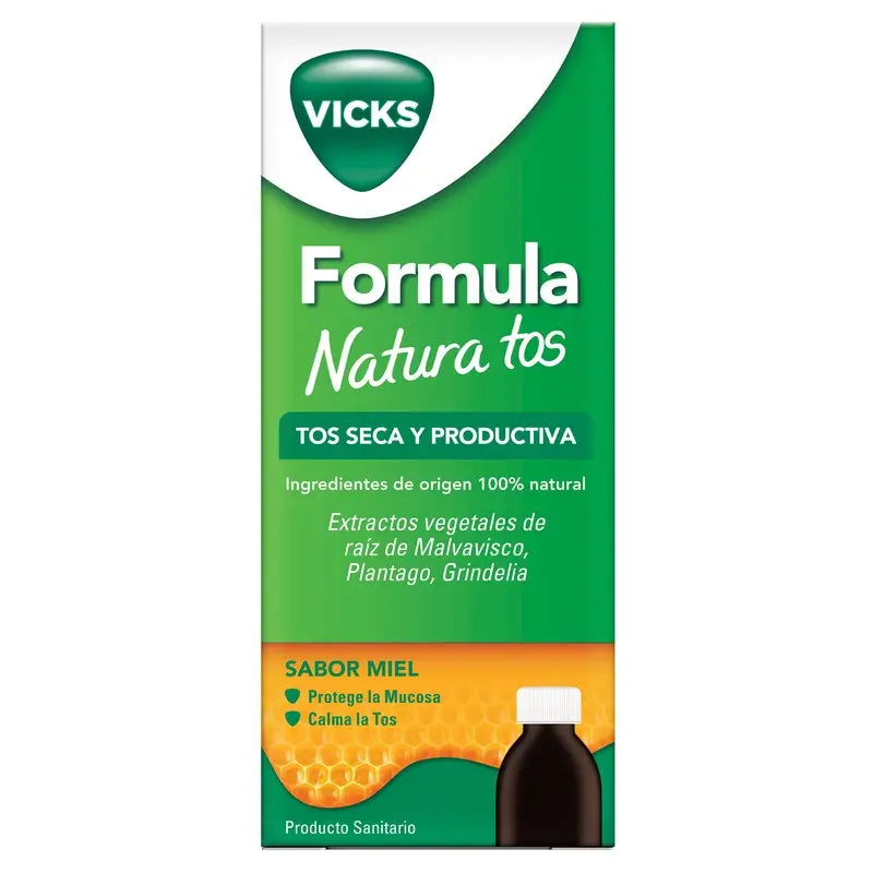 Vicks Formula Natura για ξηρό και παραγωγικό βήχα, 140 ml