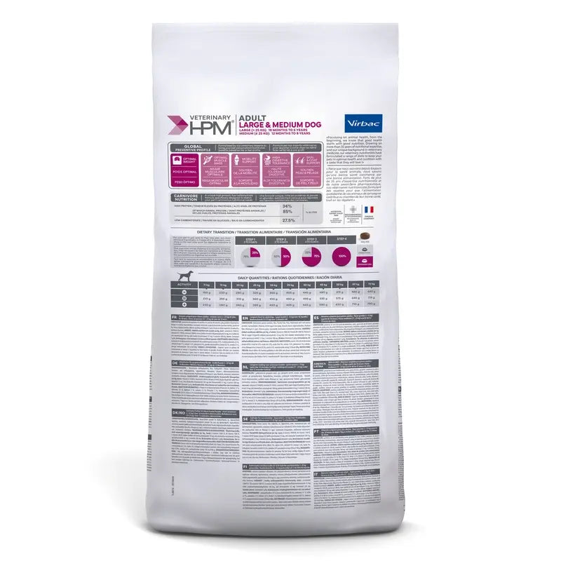 Virbac Hpm Canine Adult Large Medium 16Kg, τροφή για σκύλους