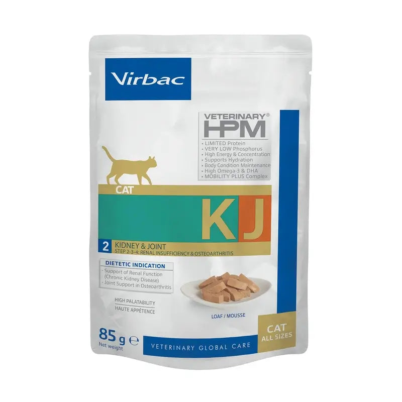 Virbac KJ2 Feline Kidney & Joint Υγρή τροφή για γάτες, 12x85g
