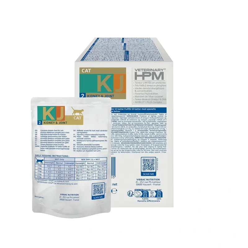 Virbac KJ2 Feline Kidney & Joint Υγρή τροφή για γάτες, 12x85g