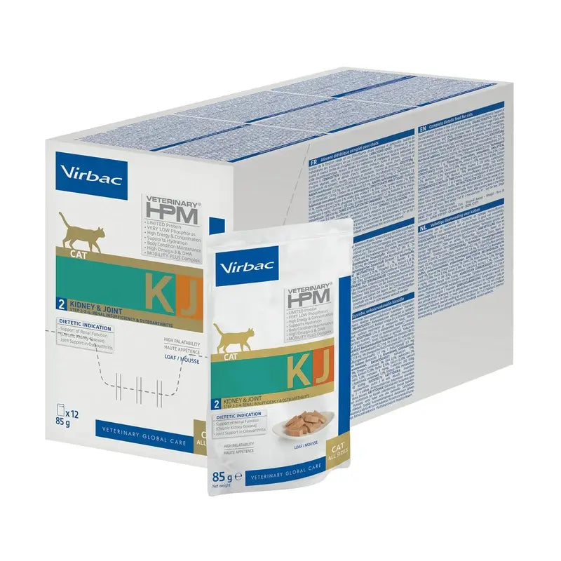 Virbac KJ2 Feline Kidney & Joint Υγρή τροφή για γάτες, 12x85g