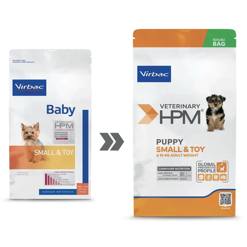 Virbac Veterinary HPM Puppy Small & Toy Dog, 400 g, τροφή για σκύλους