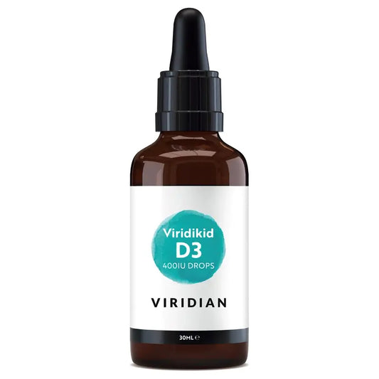 Viridian Virikid Βιταμίνη D3 400 IU, για χορτοφάγους, 30 ml. 