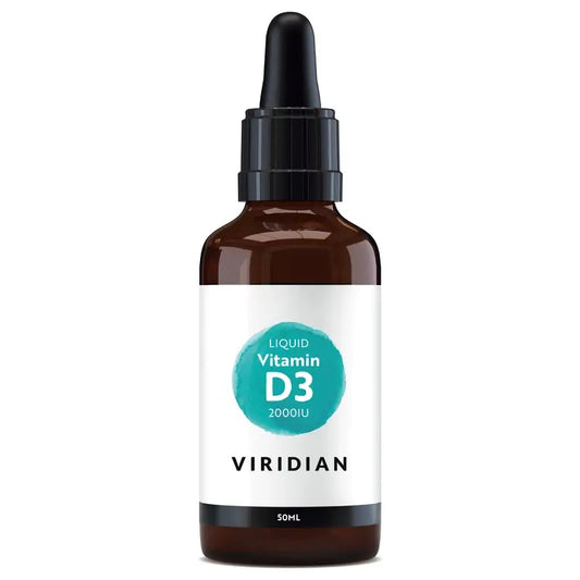 Viridian Βιταμίνη D3 2000 IU, υγρή, για χορτοφάγους, 50 ml. 