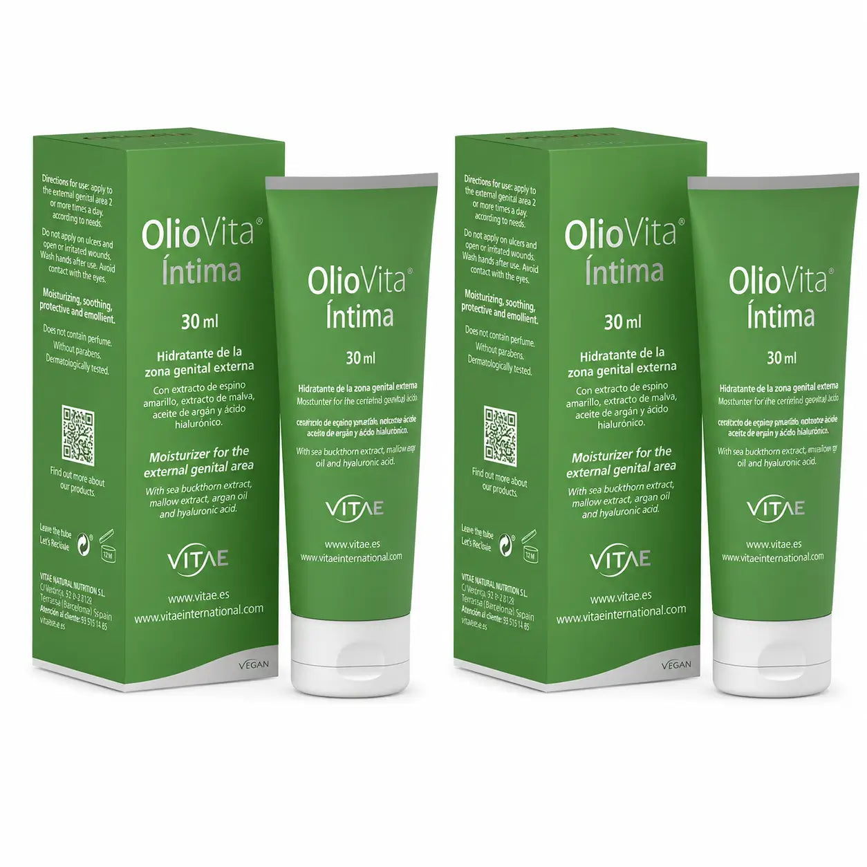 Vitae Oliovita Κρέμα για την ευαίσθητη περιοχή, 2 x 30 ml