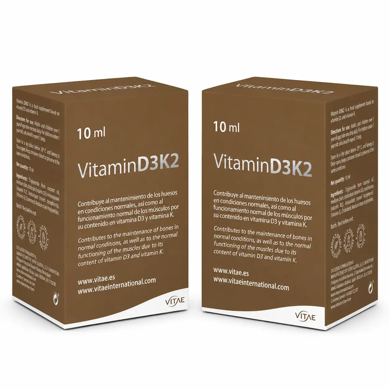 Vitae Βιταμίνη D3K2, 2 x 10 ml