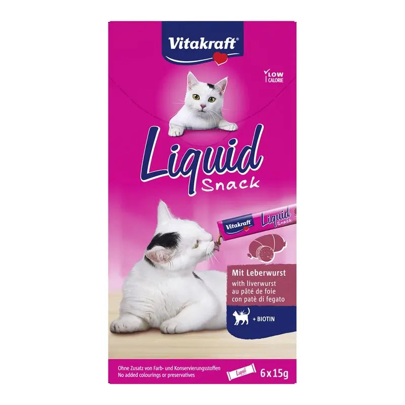 Vitakraft Cat Liquid Snack Πατέ με βιοτίνη 11x6 τεμάχια