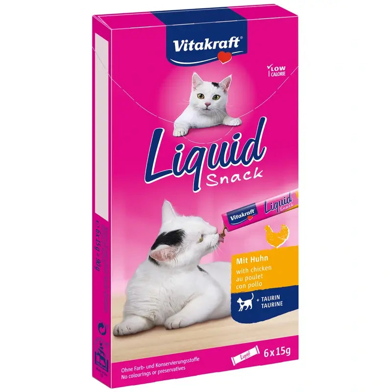 Vitakraft Cat Liquid Snack Κοτόπουλο με ταυρίνη 11x6 τεμάχια