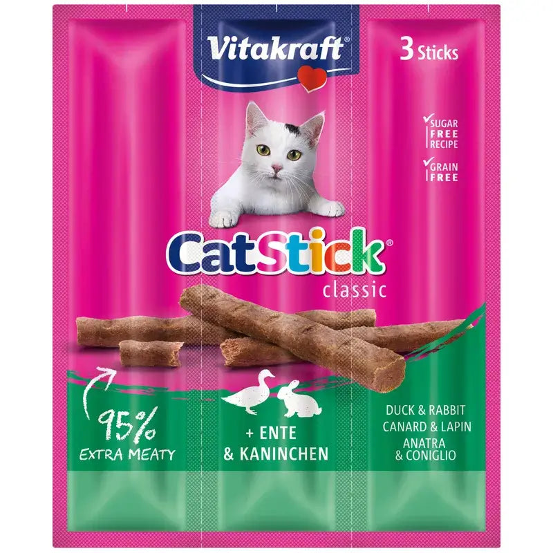 Vitakraft Cat Stick Mini – Πάπια και Κουνέλι, 20x3 τεμάχια