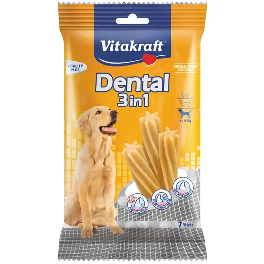 Vitakraft Dental 3 σε 1 για μεσαίου μεγέθους σκύλους 12x180 γραμμάρια