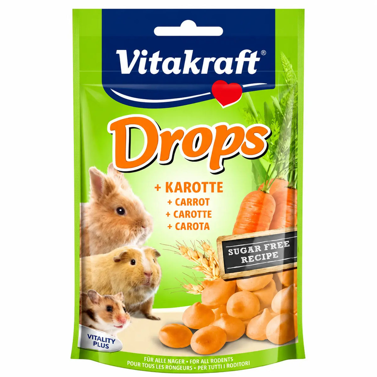 Vitakraft Drops Καρότο για τρωκτικά 9x75 γραμμάρια