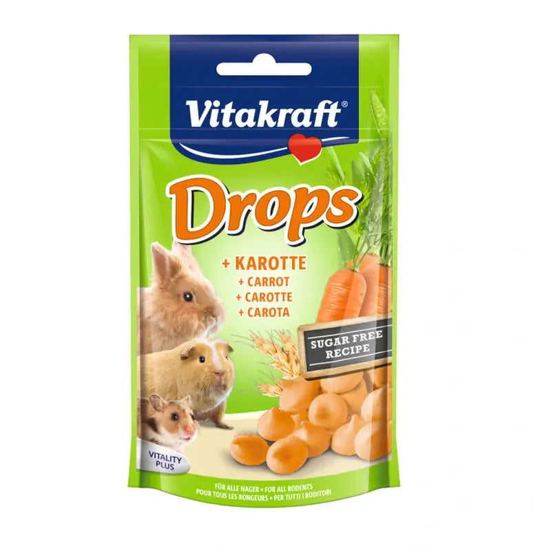 Vitakraft Drops Καρότο για τρωκτικά 9x75 γραμμάρια