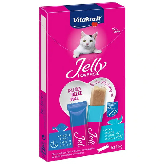 Vitakraft Jelly Lovers Σολομός και Πλατύψαρο 15 γραμμάρια