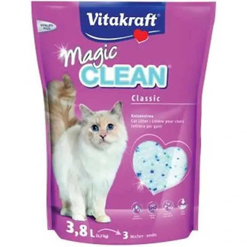 Vitakraft Magic Clean Πέρλες πυριτίου 3, 8 λίτρα 1, 7 κιλά 8 τεμάχια