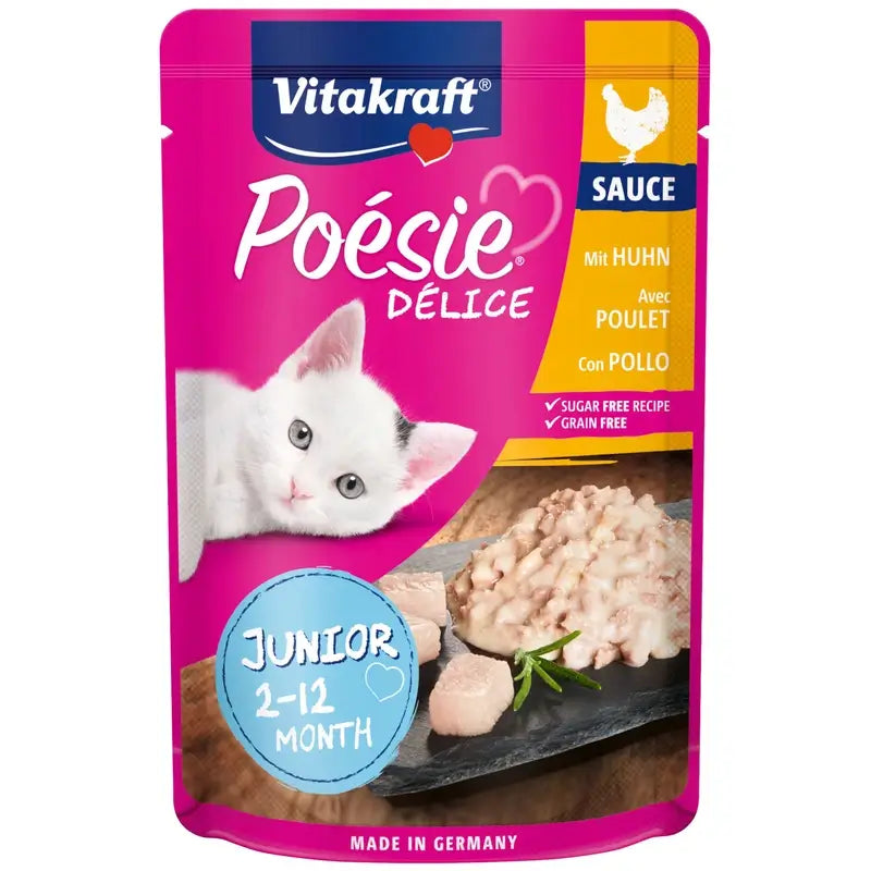 Vitakraft Poesie Delisauce Junior – Κοτόπουλο 23X85Gr