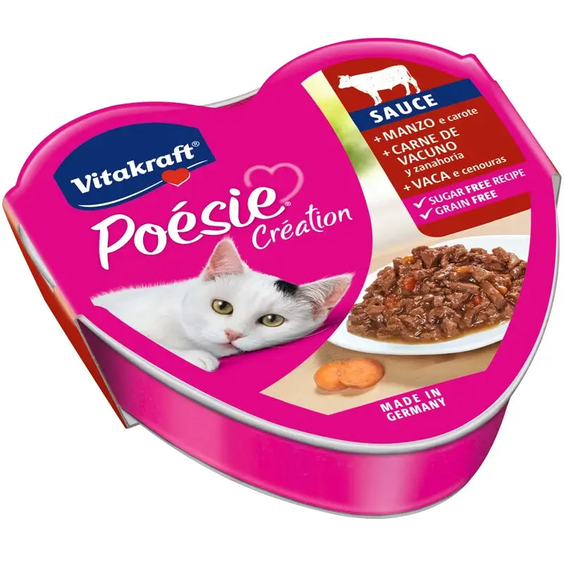 Vitakraft Poesie Σάλτσα μοσχαριού, συσκευασία 15x85 γραμμάρια