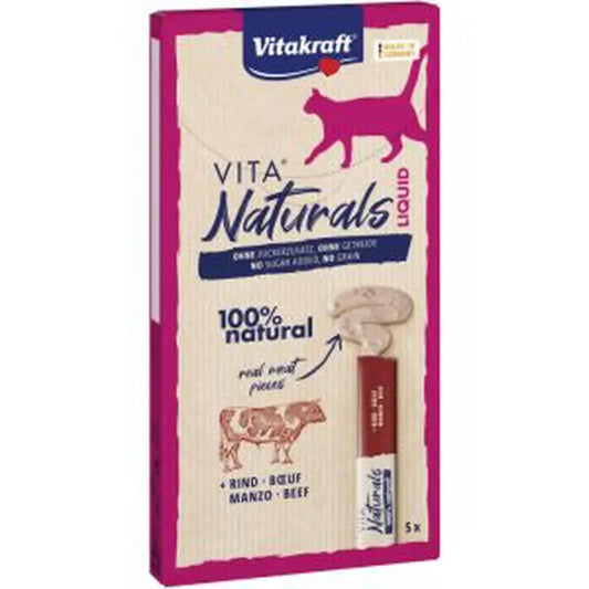 Vitakraft Vita Naturals Liquid-Snack Μοσχάρι 11X5Un