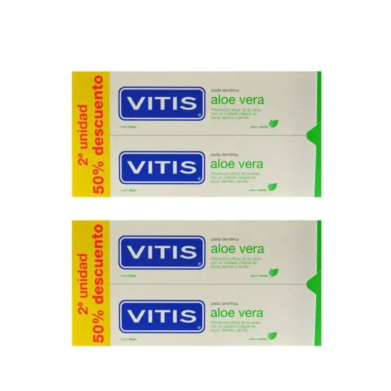 Vitis Aloe Vera Οδοντόκρεμα, 4 τεμάχια × 150 ml 