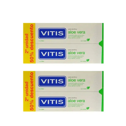 Vitis Aloe Vera Οδοντόκρεμα, 4 τεμάχια × 150 ml 