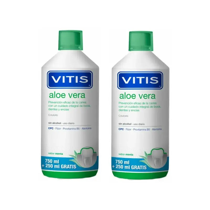 Vitis Στοματικό διάλυμα με αλόη βέρα, 2X1 λίτρο 