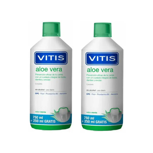 Vitis Στοματικό διάλυμα με αλόη βέρα, 2X1 λίτρο 