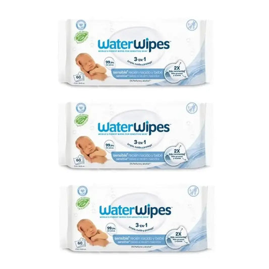 Waterwipes Βιοδιασπώμενα μωρομάντηλα, 3x60, 180 τεμάχια