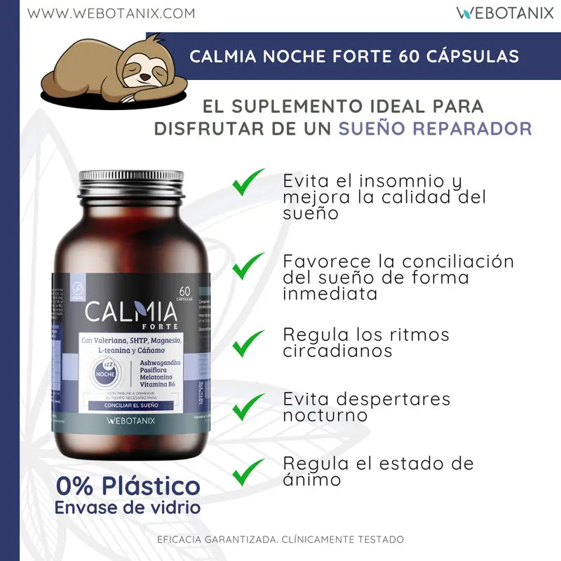 Webotanix Calmia Noche Forte, 60 κάψουλες