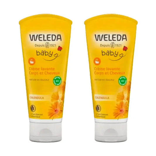 Weleda Baby Σαμπουάν και Αφρόλουτρο με Καλέντουλα, 2 x 200 ml