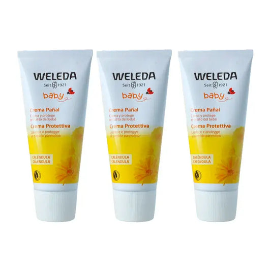 Weleda Baby Κρέμα για την περιοχή της πάνας με καλέντουλα, 3 x 75 ml