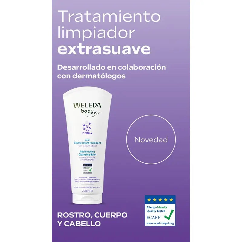 Weleda Baby Derma Βάλσαμο μπάνιου, 200 ml