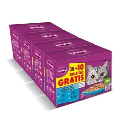 Whiskas Bundle Core Ψάρι 38+10X85G 