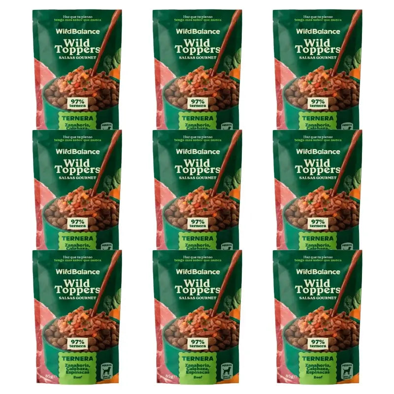 Wild Toppers Γκουρμέ Σάλτσες Μοσχαρίσιου Κρέατος 9 x 85g