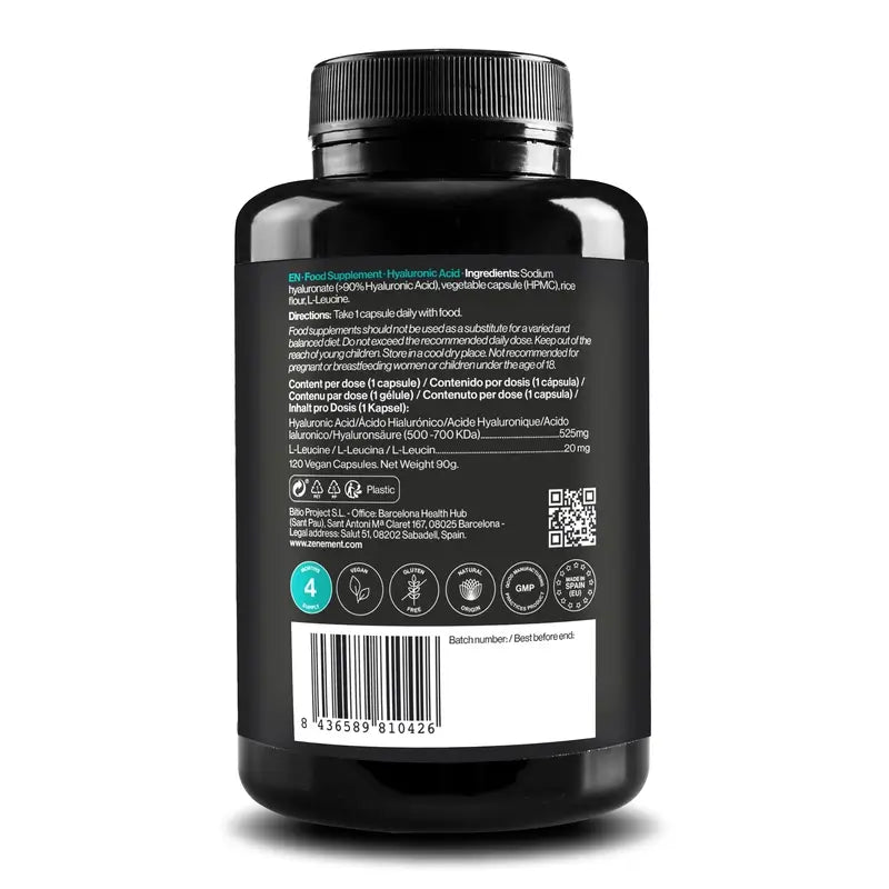 Zenement Υαλουρονικό οξύ 540 mg, 90 βίγκαν κάψουλες