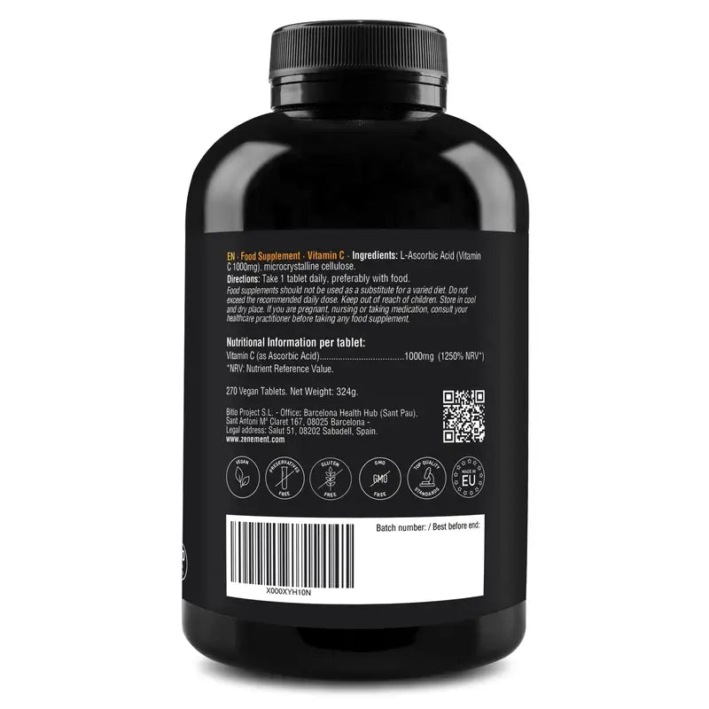 Zenement Βιταμίνη C 1000 mg, 270 βίγκαν δισκία