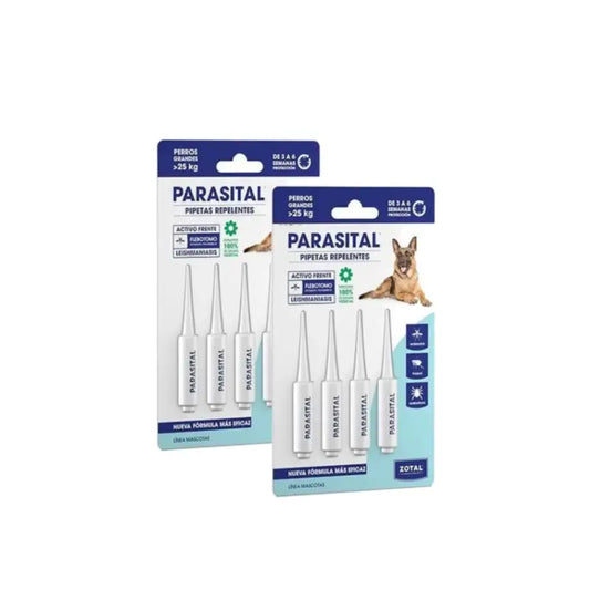 Zotal Parasital Pack 2 x 4 πιπέτες απωθητικών για μεγάλα σκυλιά άνω των 25 κιλών